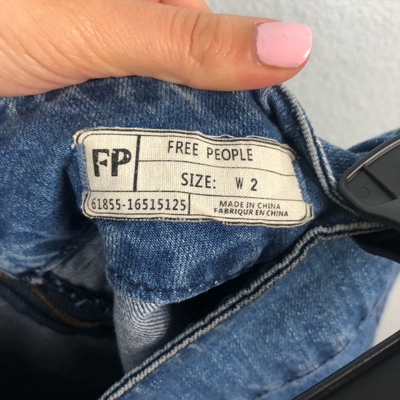 Free People denim A-line mini skirt - Picture 4 of 6